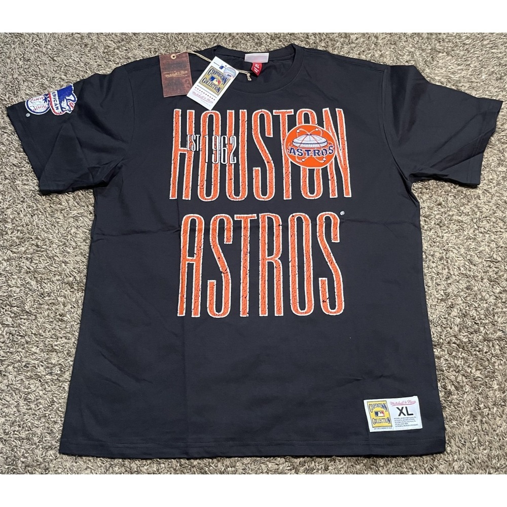 NEW Mitchell & Ness Houston Astros MLB Team OG Premium T-Shirt (XL)